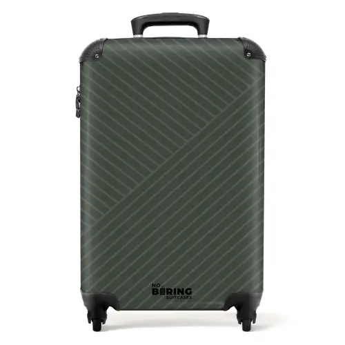 Moderne line-art groen NBS - Handbagage koffer - Kinderen Unisex middel -productfoto_recht