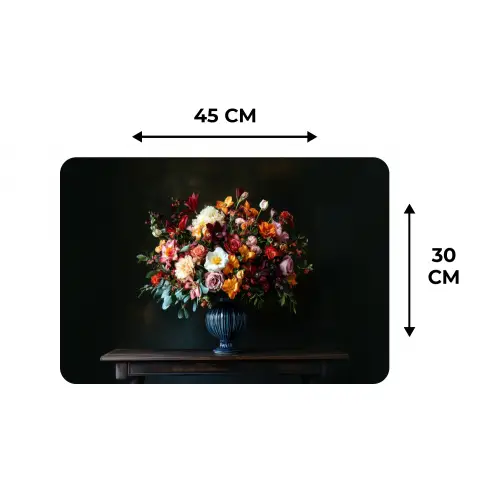 Groot - Bloemen - Vaas - Boeket Placemat vinyl groot -specs