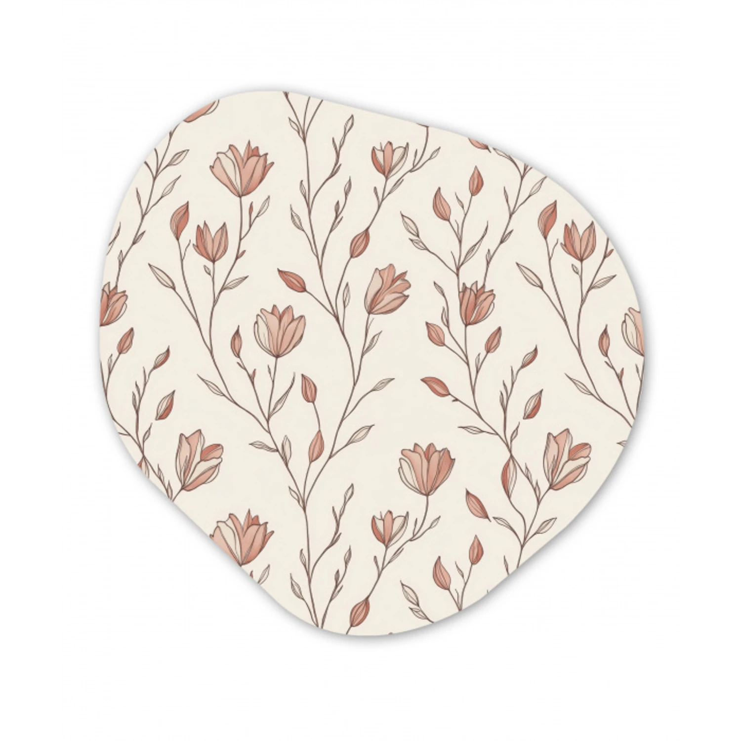 Patroon - Klassiek - Roze Wandcirkel Organisch Forex 3mm klein 629 -3d