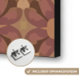 Retro - Bloemen - Bruin Textielframe zwart klein 947 -USP_ophangsysteemNL
