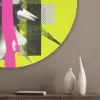 Buste - Verf - Geel Akoestische PET Vilt - Rond klein -sfeer5_closeup