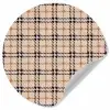 Plaid - Patroon - Beige - Zwart Wandcirkel behangsticker klein 186 -3d
