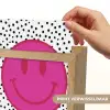 Smiley - Roze - Stippen Light Box met kabel (Kinderlampje) klein -USP_websiteprintNL