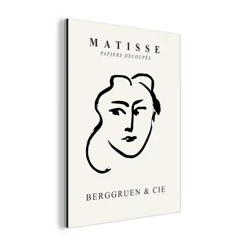 Abstract - Vrouw - Henri Matisse - Oude meesters aluminium wit klein -3d