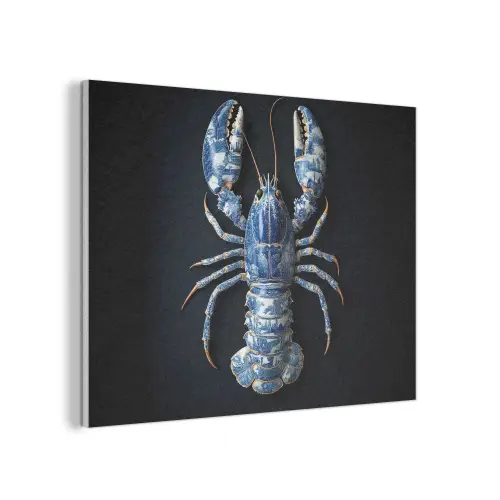 Kreeft - Delftsblauw - Schild - Stoer PET vilt klein -3d