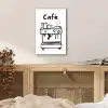 Illustratie - Café - Koffiemachine - Kopjes aluminium wit klein -sfeer3