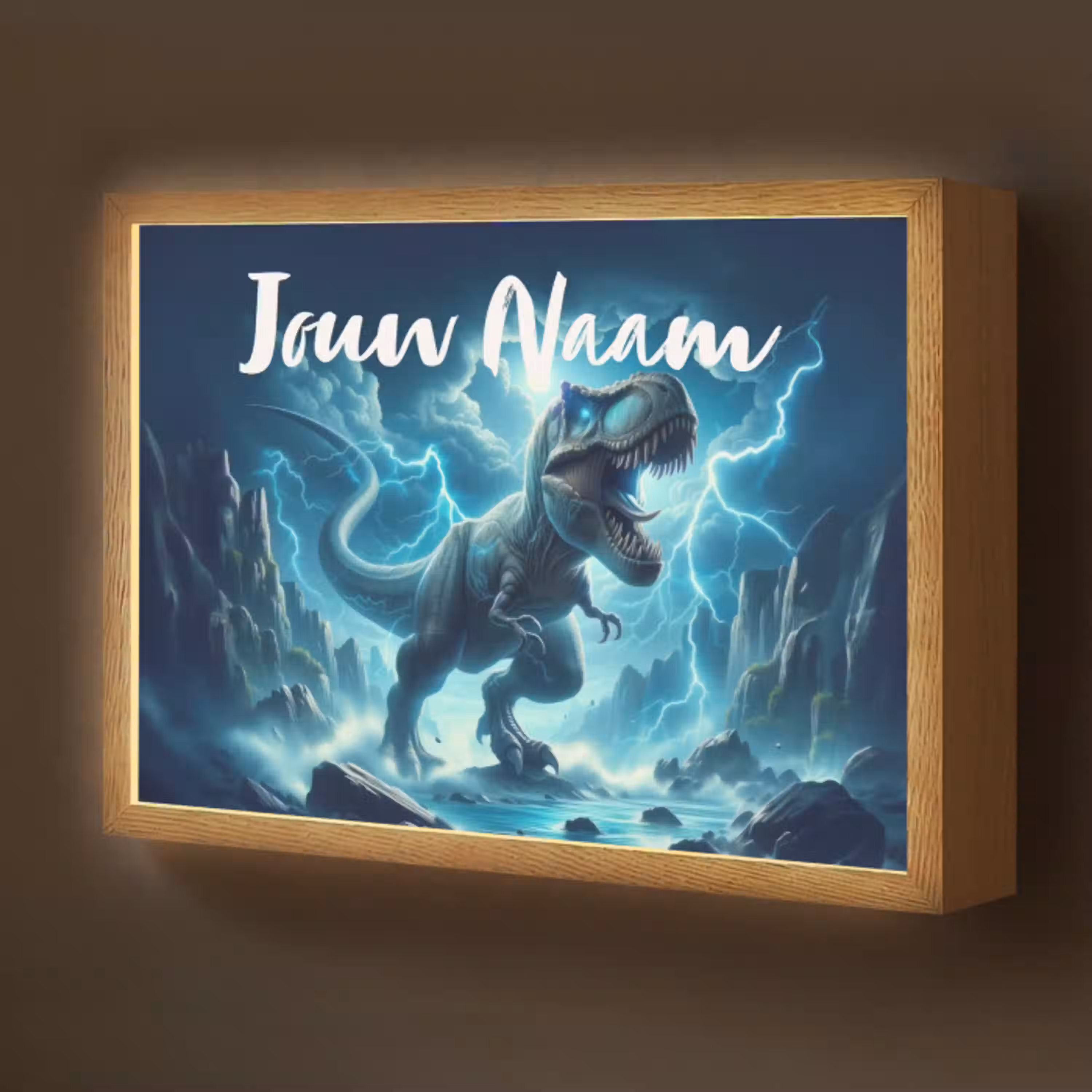 Dino - Blauw - Jongens Light Box met batterij (Wandlamp kind) middel -z3d_website