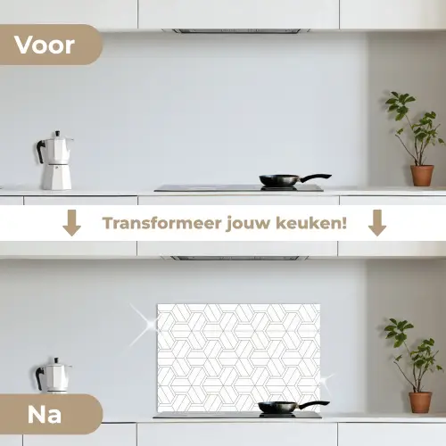 Design - Geometrie - Patroon - Lijn keuken achterwand spatscherm klein 900 -voor_na_NL