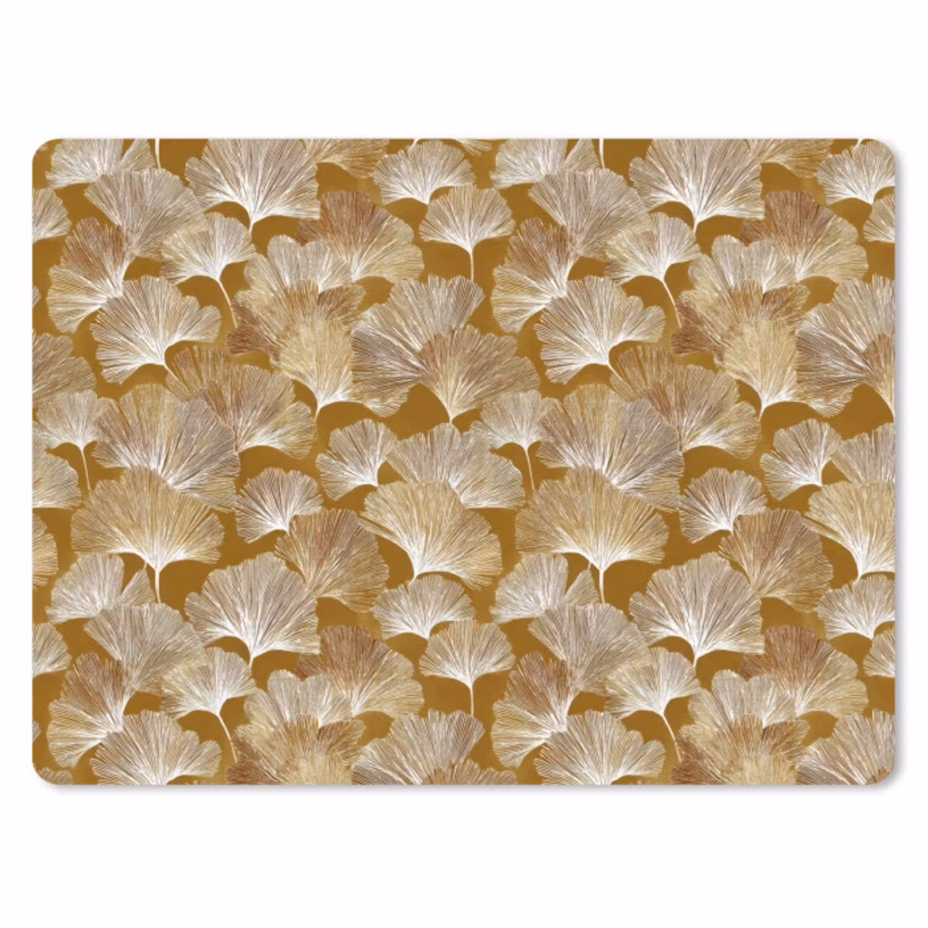 Ginkgo - Bladeren - Goud muismat rubber klein 262 -3d