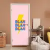 Blah - Bliksem - Roze deurposter klein -sfeer1