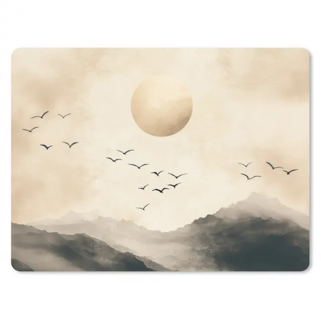 Muismat - Landschap - Japandi - vogel