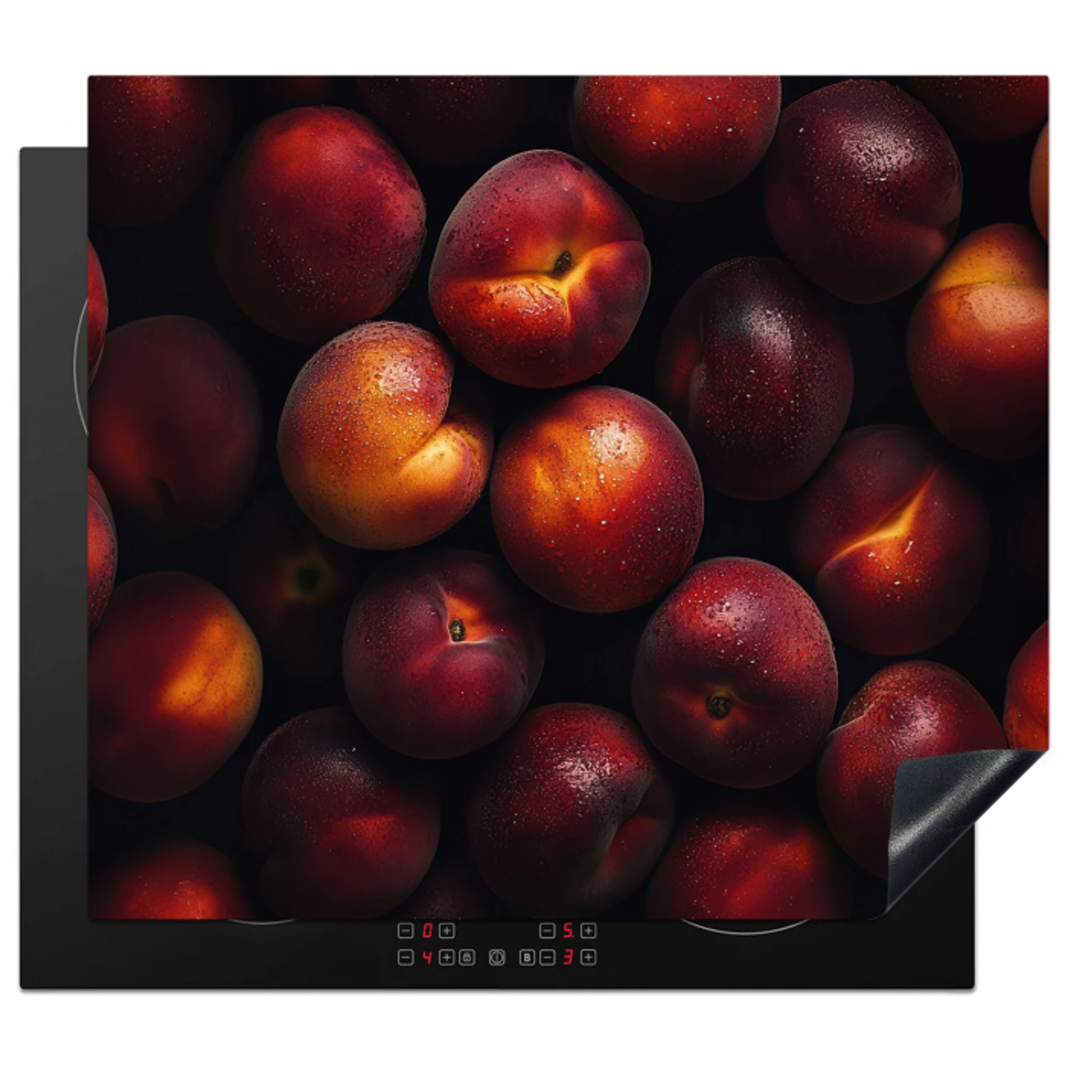 Fruit - Close up - Nectarines Inductie beschermer vinyl 3mm middel -3d