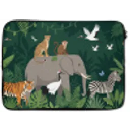 Tropisch - Jungle -  Groen laptophoes neopreen klein -zkaufland3dotto
