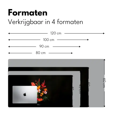 Boeket - Bloemen - Exotisch Muismat XXL klein -sfeer5