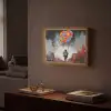 Jongen - Ballonnen - Gebouwen - Kunst Light Box met batterij (Wandlamp) middel -sfeer1