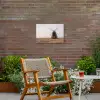 Windmolens - Landschap - Veld Tuinposter op houten frame 2 cm dik klein -sfeer3