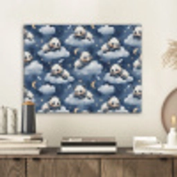 Panda's - Slapen - Blauw PET vilt klein 837 -sfeer1