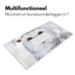 Sneeuwuil - Oog - Wildlife - Wit Muismat XXL klein -sfeer4