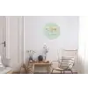 Wereldkaart - Realistisch - Kaart Wandcirkel aluminium klein -woonkamer