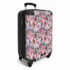 Tropisch vlinder patroon licht roze NBS - Handbagage koffer - Kinderen Unisex middel -productfoto_3d