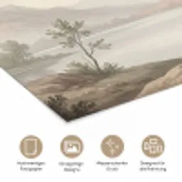 Bomen - Meer - Bergen - Illustratie poster papier klein -tcloseup_DE