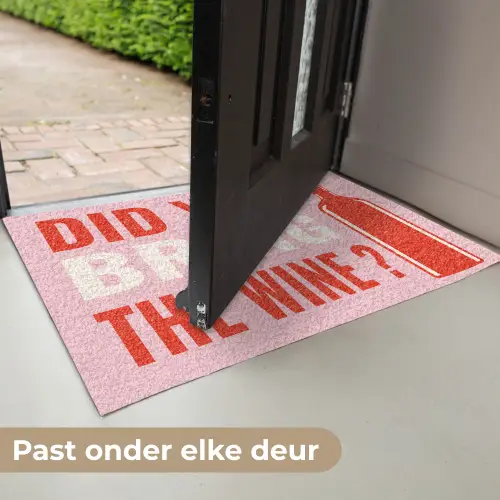 Quote - Roze - Wijn Deurmat klein -USP_NL
