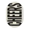 Cheers - Japandi - Zwart - Letters Wandcirkel Ovaal Glas middel -3d