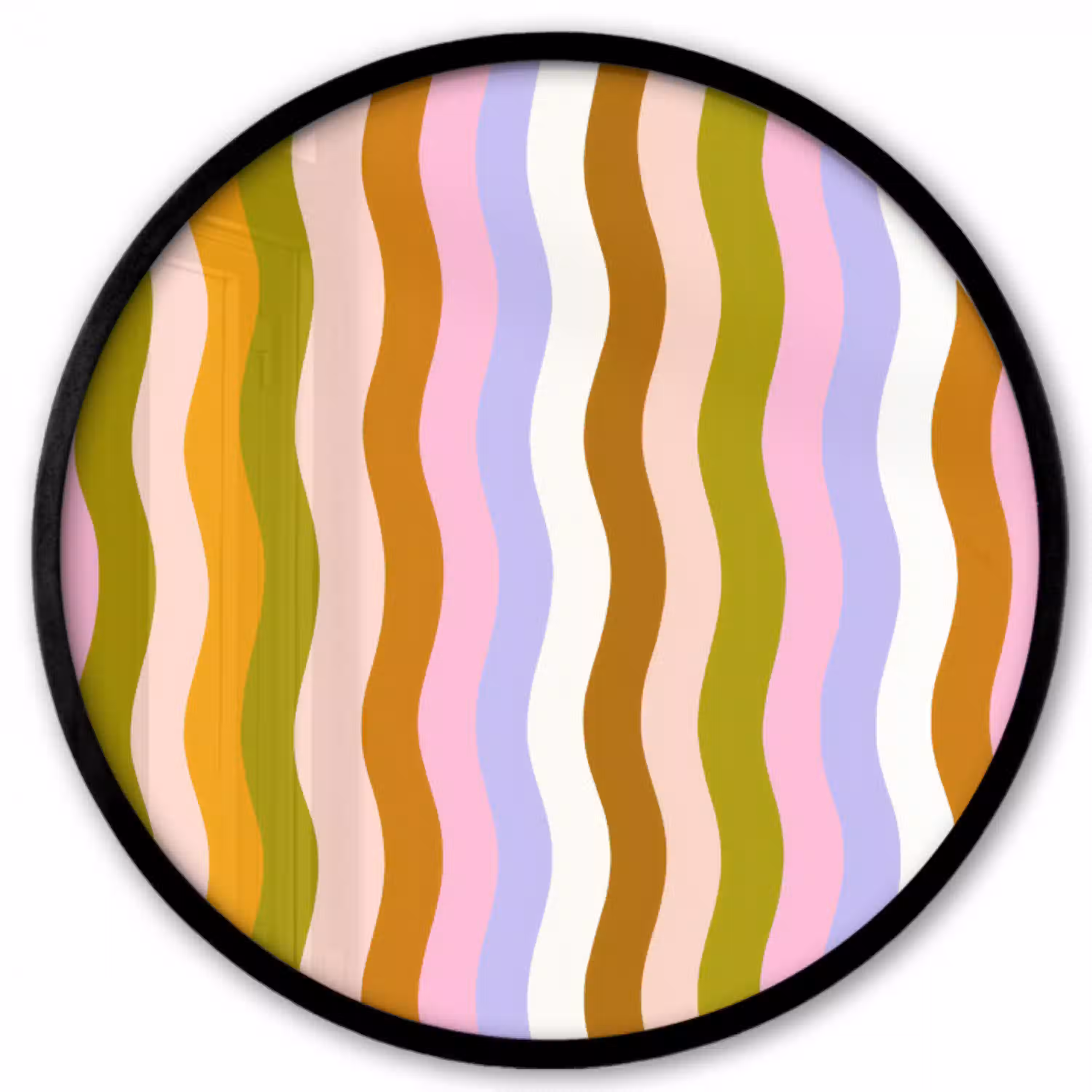 lijnen - Golven - Pastelkleuren - Patroon Fotolijst rond zonder passe partout klein -3d