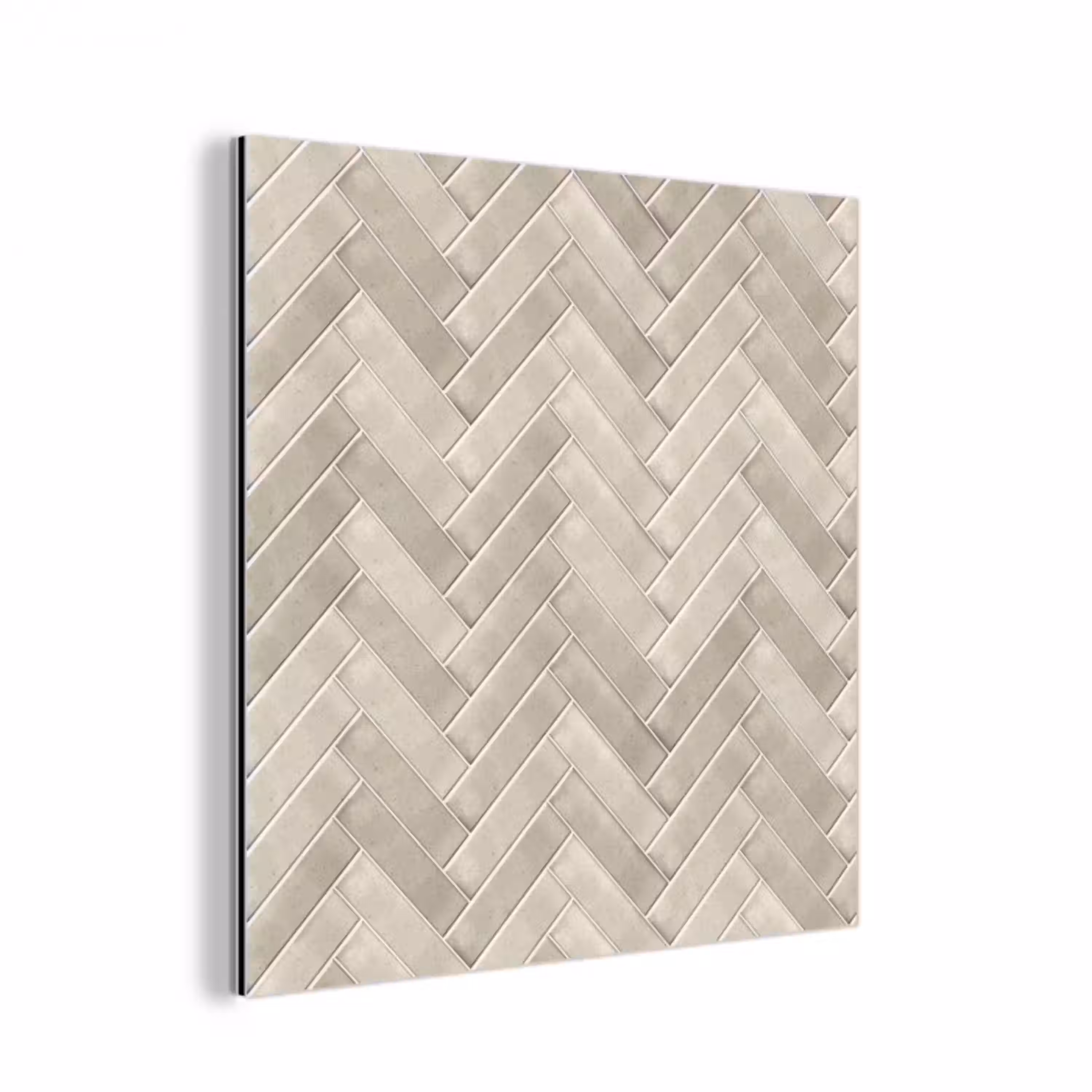 Visgraat - Wandtegel - Beige aluminium wit klein 46 -3d