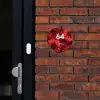 Rode bloemen - Modern Naambord Organisch middel -sfeer1