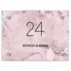 Roze marmer - Klassiek Naambord Rechthoek middel -3d