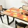 Vogels - Cirkels - Geel Placemat vinyl groot -zzsfeer4_Kitchenyeah-website