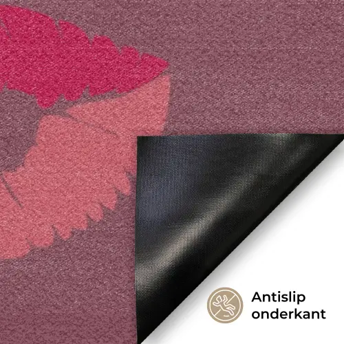 Kiss my ass - Lip - Bordeaux Deurmat klein -antislip_NL