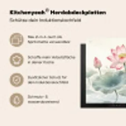Aquarel - Lotusbloemen - Kleurrijk Inductie beschemer met haakjes klein -ky-usp-de