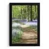 Bos - Pad - Bloemen - Paars - Groen - Natuur fotolijst zwart zonder passe partout klein -3d