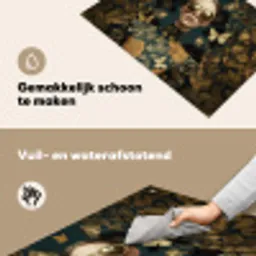 Vrouw - Bladeren - Goud - Vlinders Inductie beschemer met haakjes klein -ky-schoon-nl