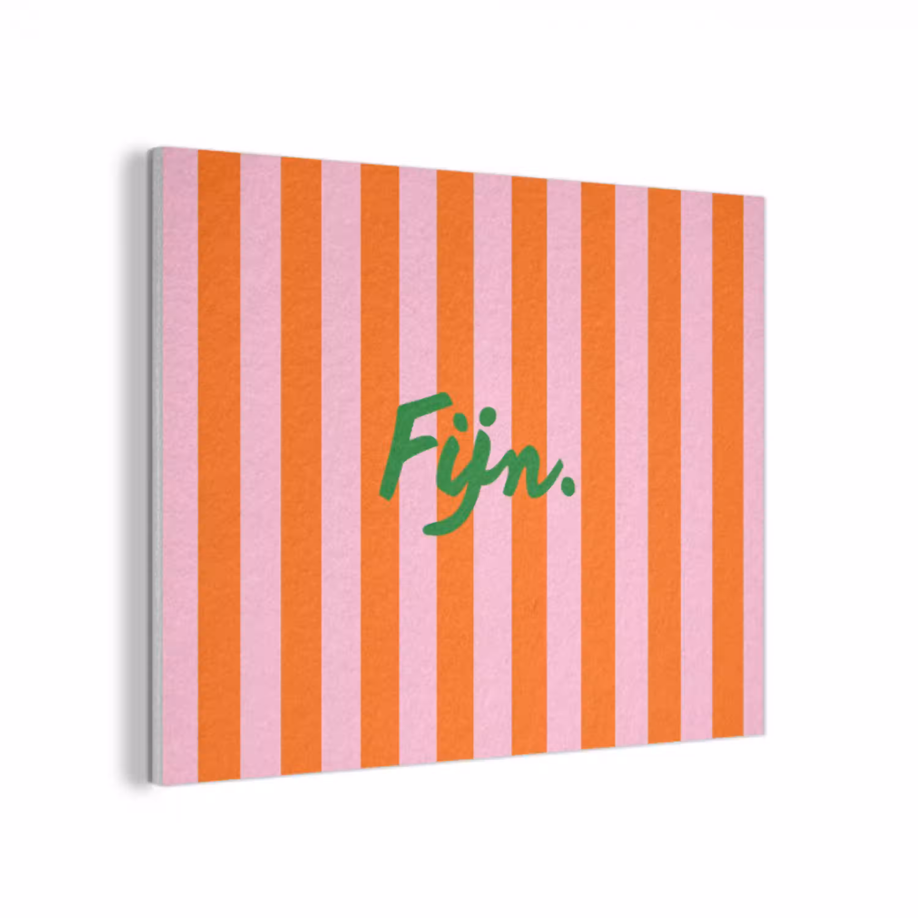 Patroon - Oranje - Fijn - Strepen PET vilt klein -3d