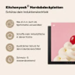 Kers - Slagroom - Roze Inductie beschermer vinyl 3mm middel -zzzzzzusp-haakje_DE