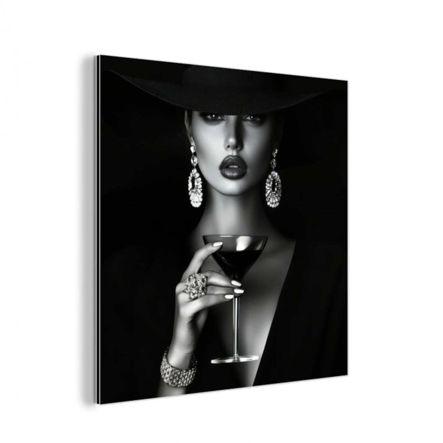 Vrouw - Cocktail - Chic aluminium wit klein -3d