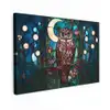 Uil - Mozaïek - Maan - Nacht Tuinposter op houten frame 2 cm dik klein -3d