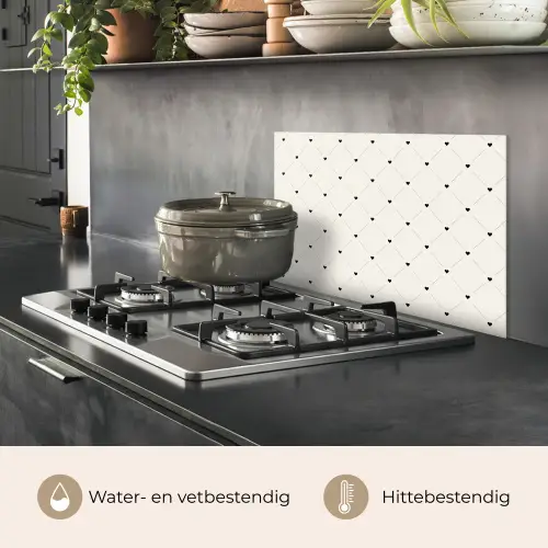 Streep - Hart - Wit - Zwart keuken achterwand spatscherm klein 900 -usp_NL