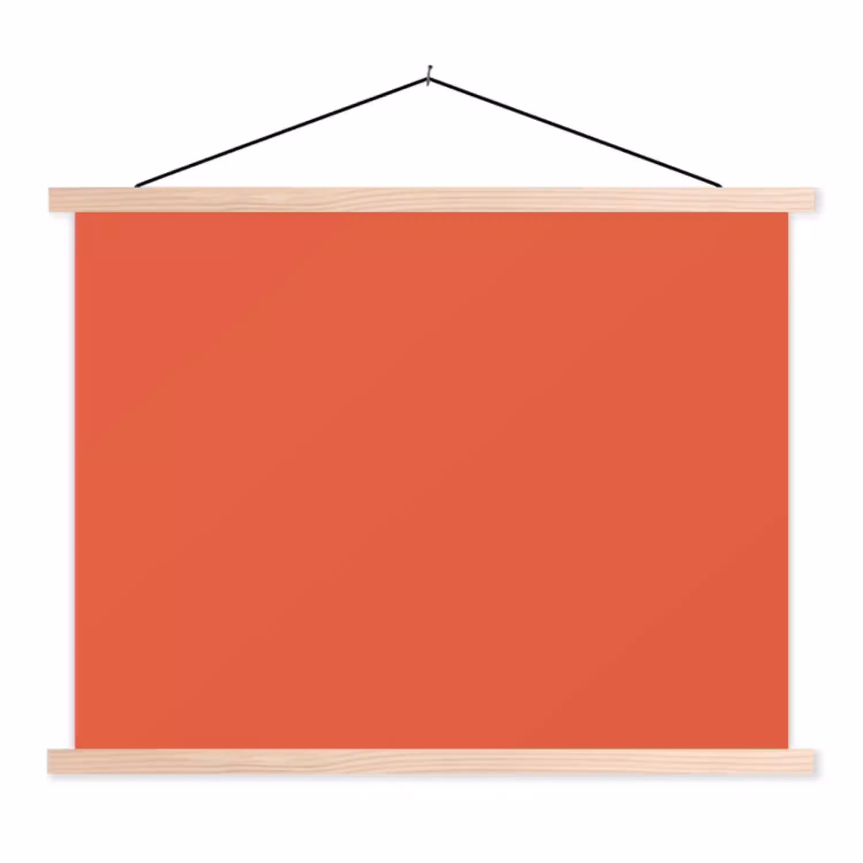 Rustic - Clay - Oranje textielposter latten blank klein 122 -3d