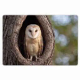 Kerkuil - Boom - Natuur - Bruin Placemat vinyl groot -zzsfeer1_Kitchenyeah-website
