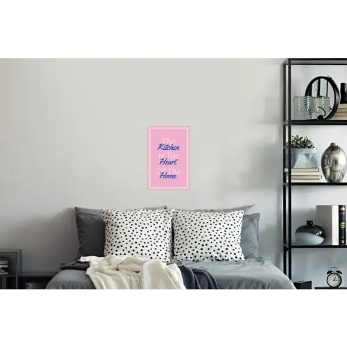 Tekst - Blauw - Keuken - Kader Muursticker klein -slaapkamer