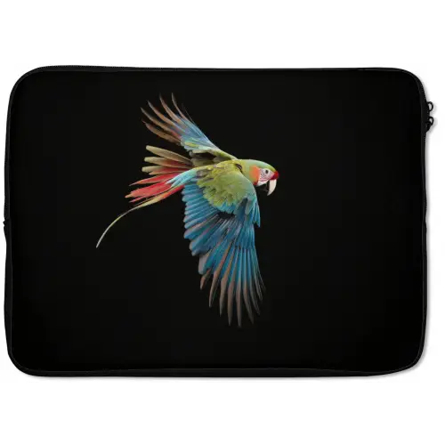 Papegaai - Kleurrijk - Vleugels - Sierlijk laptophoes neopreen klein -zkaufland3dotto
