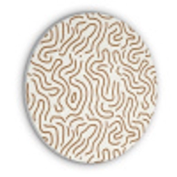 Minimalistisch - Patroon - Terracotta Akoestische PET Vilt - Rond klein 838 -3d