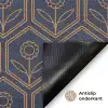 Donkerblauw - Patroon - Bloem - Symmetrisch Deurmat klein 898 -antislip_NL