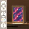 Bliksem - Wolken - Kleurenrijk Light Box met kabel (Tafellamp) klein 925 -USP_NL