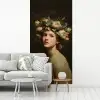 Bloemenstilte - Vrouw - Portret fotobehang vinyl groot -woonkamer