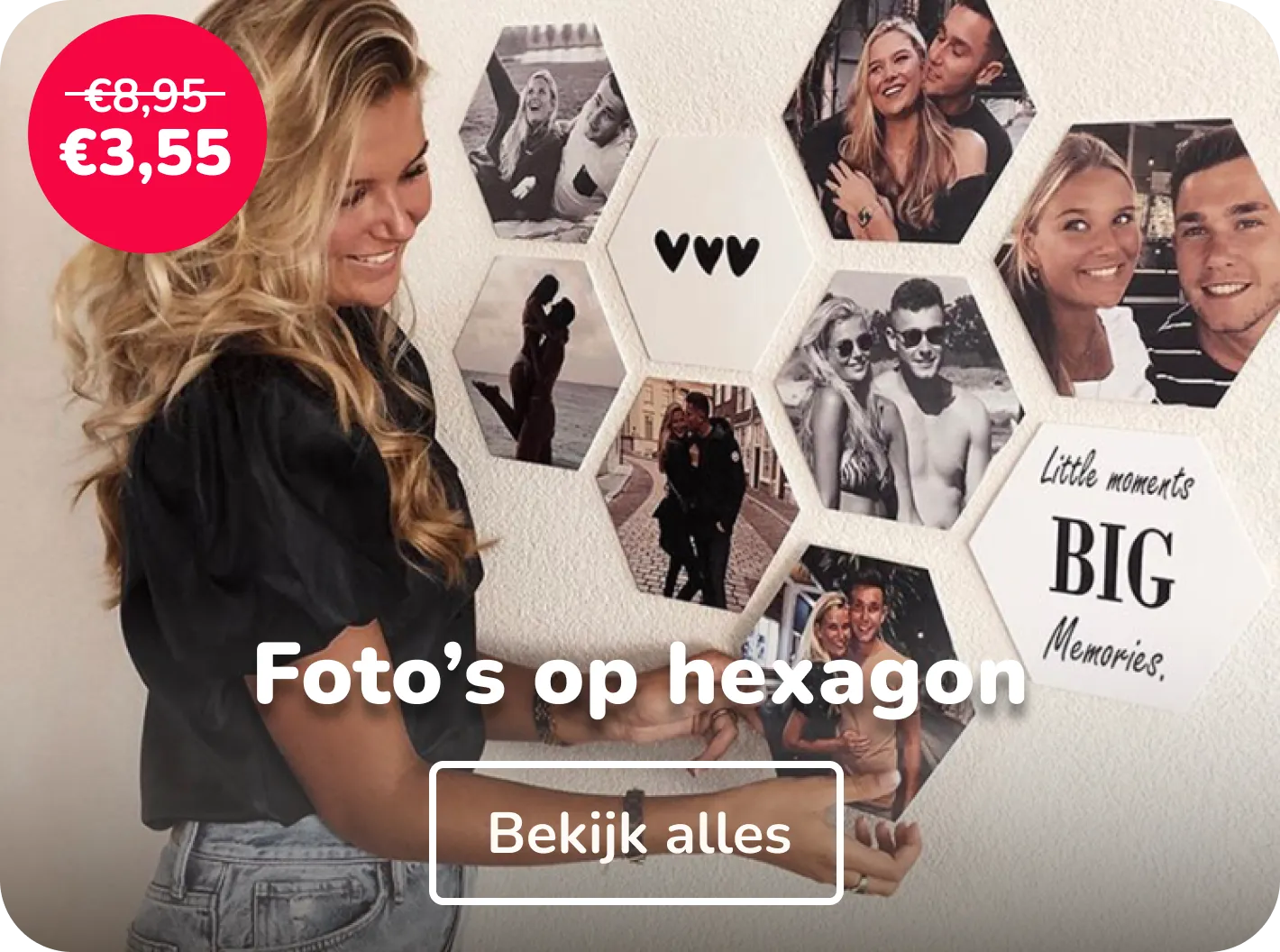 Foto's op hexagons